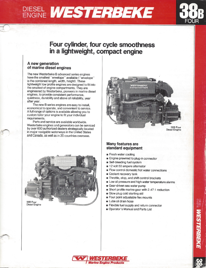 ENG Westerbeke 38B Four Specifications