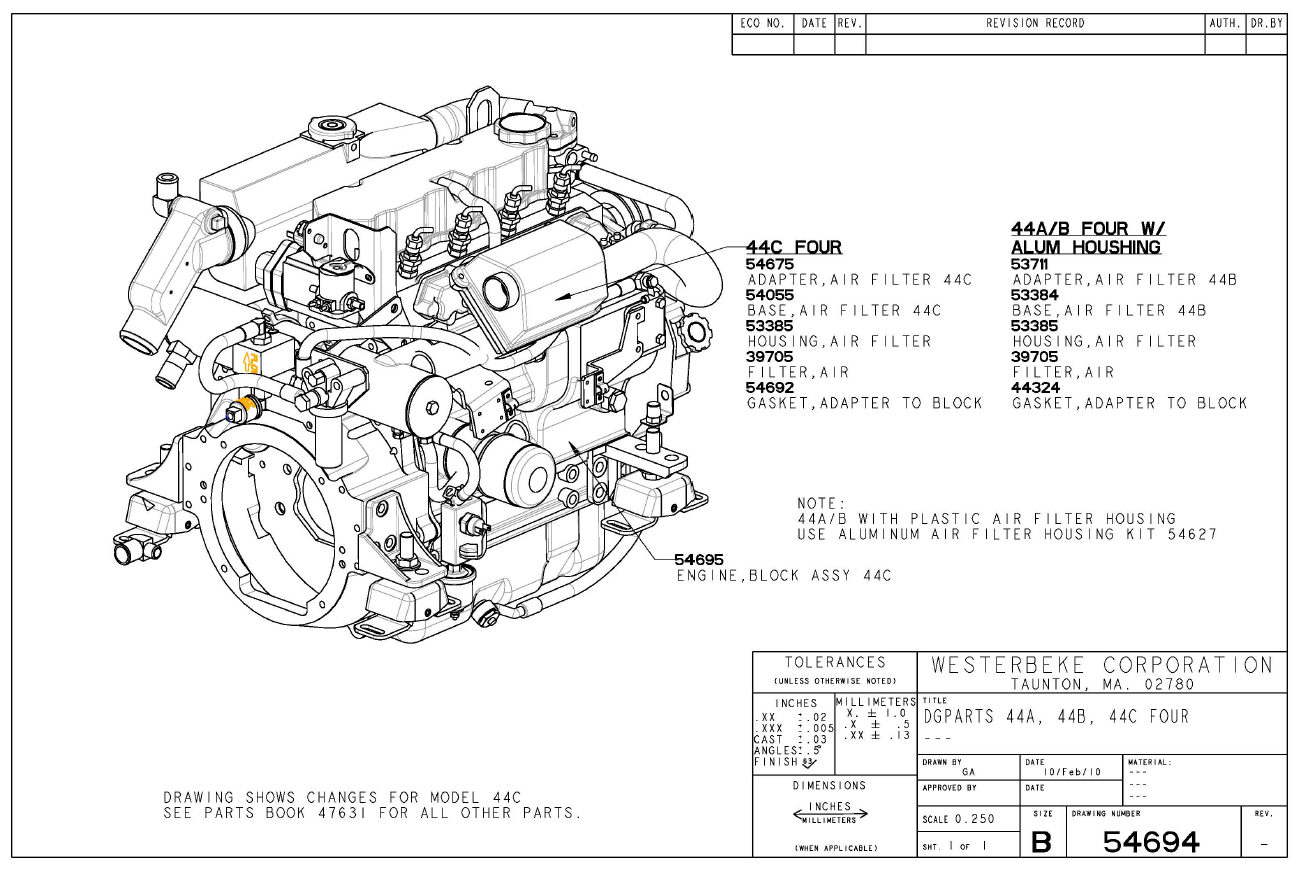 ENG Westerbeke 44C Parts List