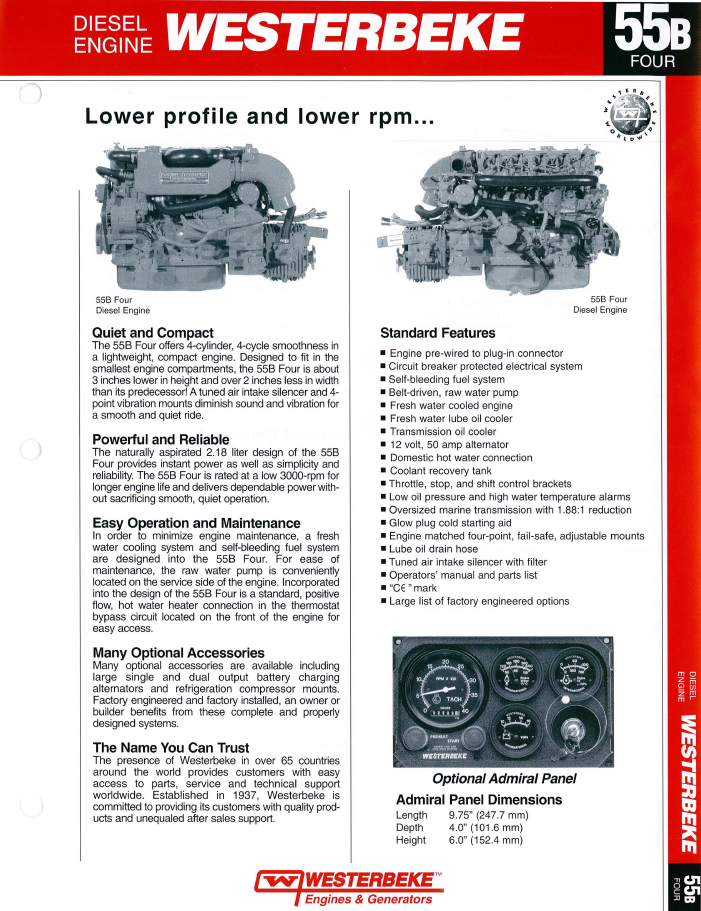 ENG Westerbeke 55B Specifications