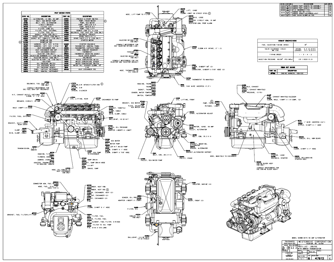 ENG Westerbeke 55C Parts List