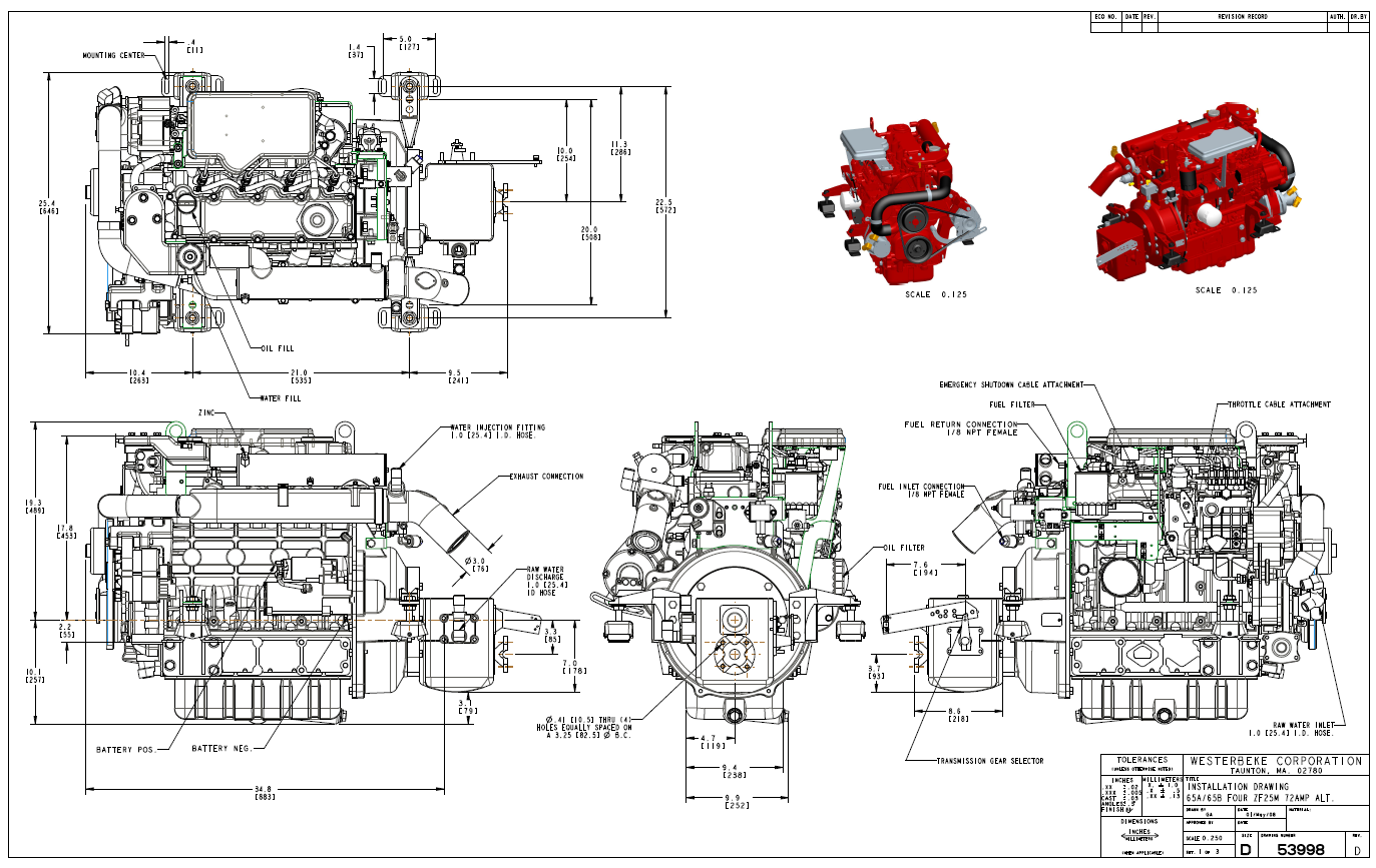 ENG Westerbeke 65AB Intsallation Drawing