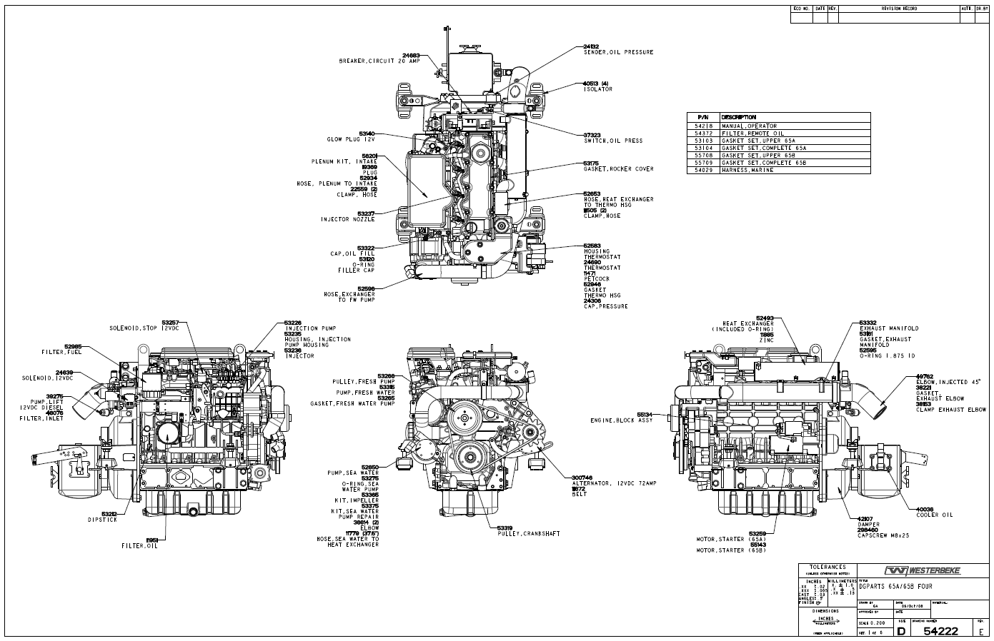 ENG Westerbeke 65AB Parts List