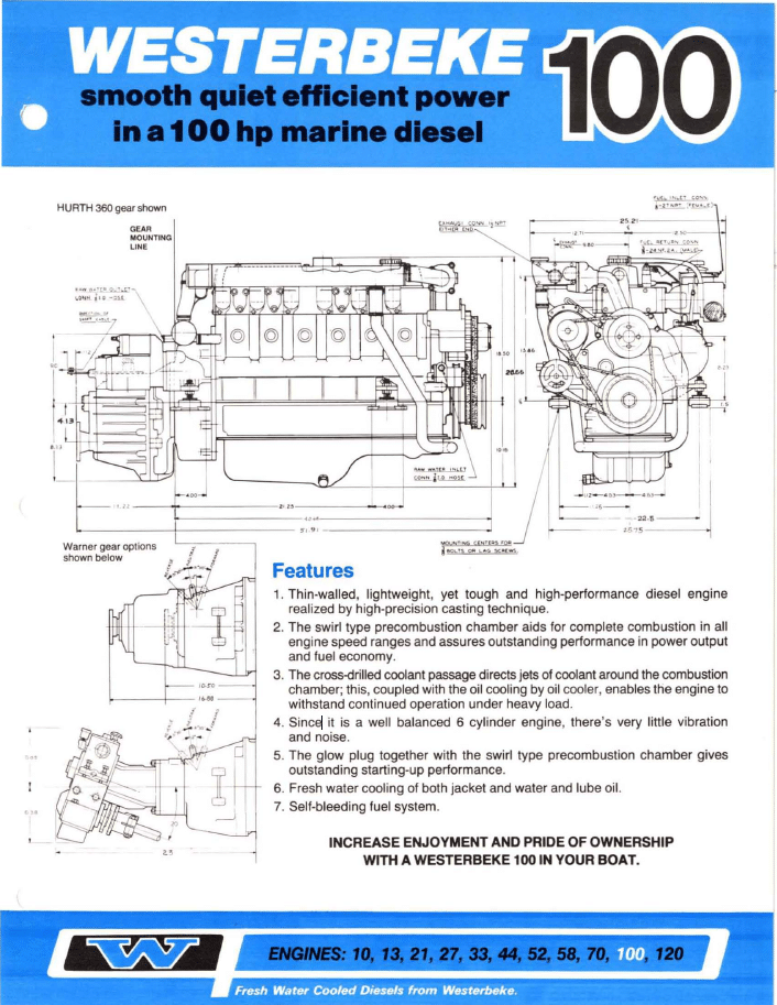 ENG Westerbeke W100 Specifications
