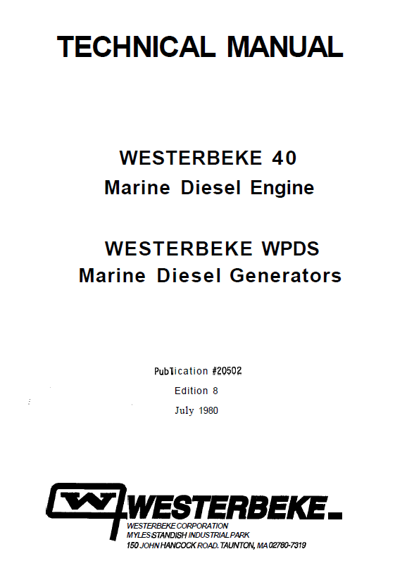 ENG Westerbeke W40 Technical Manual