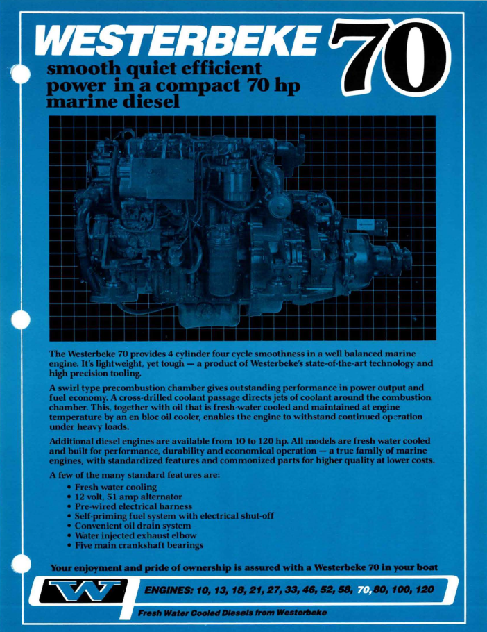 ENG Westerbeke W70 Specifications
